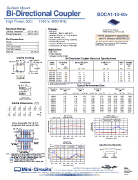 Datasheet BDCA1-10-40+ manufacturer Mini-Circuits